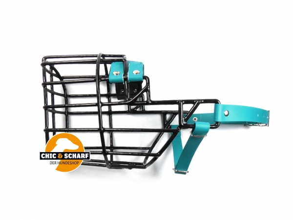 CHOPO schwarz Airedale Rüde Biothane grün